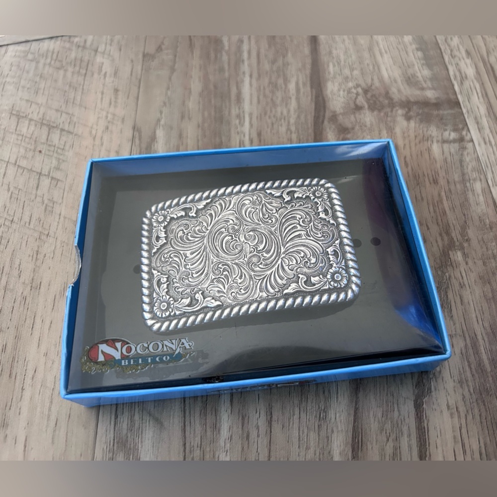 Nocona Intricate Silver tone Belt Buckle western cowgirl stampede horse farm